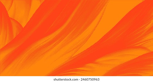 Distressed Hintergrund in orange und rot Textur mit Kreisen, Flecken, Kratzern und Linien. Abstrakte Vektorillustration.