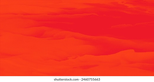 Distressed background in orange and red texture with circles, spots, scratches and lines. Abstract vector illustration.