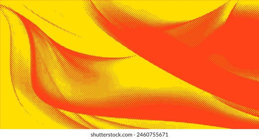 Distressed background in orange and red texture with circles, spots, scratches and lines. Abstract vector illustration.