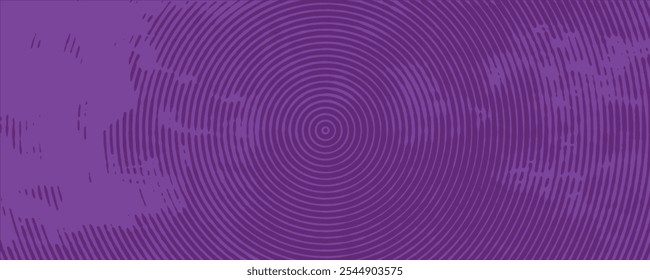 Fundo angustiado em textura roxa com círculos, manchas, arranhões e linhas. Ilustração vetorial abstrata.