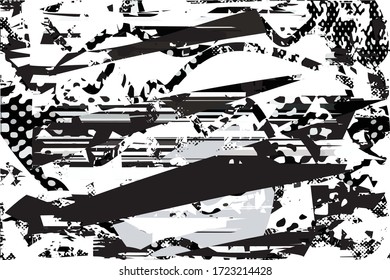 Distressed background texture with  dots, scratches and lines. Abstract vector illustration.