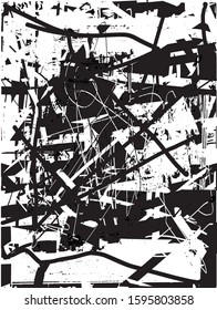 Distressed background  texture with dots, spots, scratches and lines. Abstract vector illustration