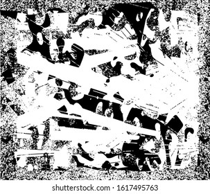 Distressed background  texture with dots, spots, scratches and lines. Abstract vector illustration