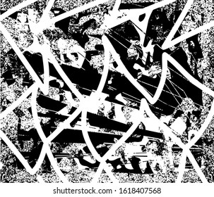Distressed background  texture with dots, spots, scratches and lines. Abstract vector illustration