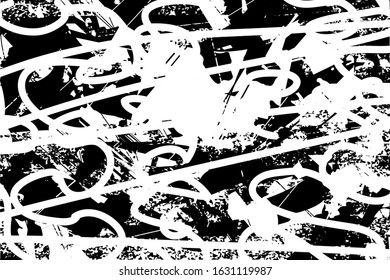 Distressed background  texture with dots, spots, scratches and lines. Abstract vector illustration