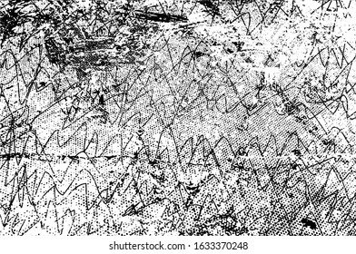 Distressed background  texture with dots, spots, scratches and lines. Abstract vector illustration