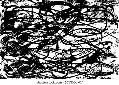 Distressed background  texture with dots, spots, scratches and lines. Abstract vector illustration