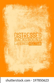 Distressed Background texture, layered vector illustration.