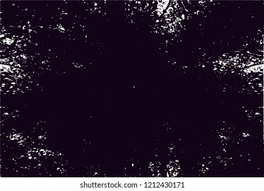 Distressed background from tree in black and white texture with dots, spots, scratches and lines. Abstract vector illustration
