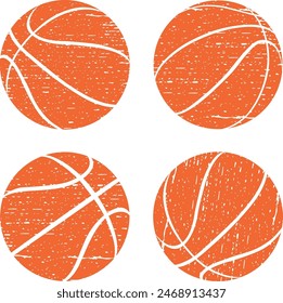 Distressed Basketball, Basketball Clipart, Basketball Cut Files