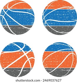 Distressed Basketball, Basketball Clipart, Basketball Cut Files