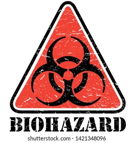 Distressed Biohazard Triangle Sign
Biological waste and infectious disease symbol with grunge effects.
