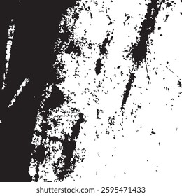 Distressed Black Brushstroke Banners vector