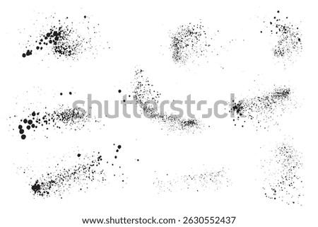 Distressed black grunge blood texture banner background set