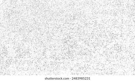 Textura grunge negra estresada. Fondo de patrón de papel antiguo. Polvo Abstractas aislado en blanco. Superposición con textura de ruido negro. Elementos de diseño de pared Grunge. Ilustración vectorial, EPS 10.