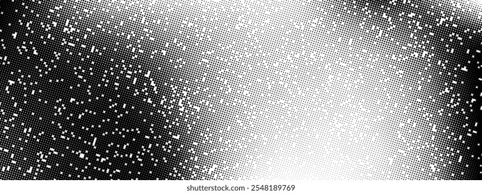 Textura de ruido negro afligido. Partículas de grano. Arena de textura arenosa. Superposición de textura de Vector semitono sutil. Fondo salpicado abstracto monocromo. Ilustración vectorial.