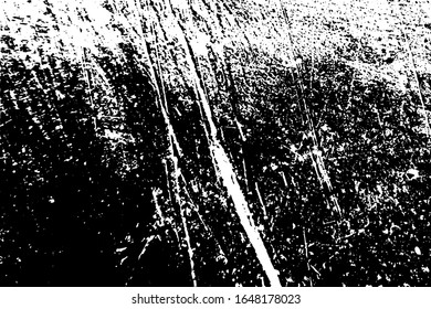 Textura superpuesta negra angustiada. Borrador oscuro y desordenado fondo. Plantilla de portada vacía sucia. Tinta cepillado restaura el fondo de la pared. Elemento de diseño de envejecimiento demente. Vector EPS10.