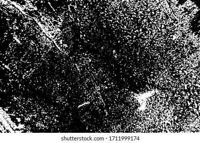 Unterdrückte schwarze Overlay-Textur. brüchiger, dunkler, unscharfer Hintergrund. Schmutzige leere Titelvorlage. Tinte gebürstete renovierte Wand Hintergrund. Dämmeralterungs-Design-Element. EPS10-Vektorillustration.