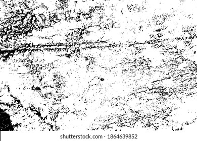 Textura de superposición negra angustiada. Grunge el fondo oscuro y desordenado. Plantilla de cubierta vacía sucia. Tinta cepillada restaura el fondo de la pared. Elemento de diseño de envejecimiento demente. Vector EPS10.