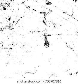 Distressed black overlay texture. Grunge dark messy background. Dirty empty cover template. Ink brushed renovate wall backdrop. Insane aging design element. EPS10 vector.