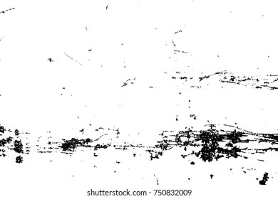 Distressed black overlay texture. Grunge dark messy background. Dirty empty cover template. Ink brushed renovate wall backdrop. Insane aging design element. EPS10 vector.