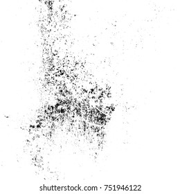 Distressed black overlay texture. Grunge grainy messy background. Dirty empty cover template. Ink brushed renovate wall backdrop. Insane aging design element. EPS10 vector.