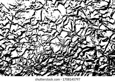 Textura negra angustiada. Textura granulada oscura sobre fondo blanco. Sobrecarga de polvo texturado. Partículas de ruido de grano. Efecto blanco desechado. Elementos de diseño gruesos. Ilustración del vector, EPS 10.