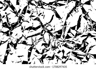 Distressed black texture. Dark grainy texture on white background. Dust overlay textured. Grain noise particles. Rusted white effect. Grunge design elements. Vector illustration, EPS 10.