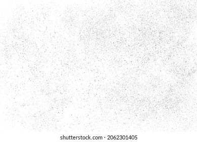 Distressed black texture. Dark grainy texture on white background. Dust overlay textured. Grain noise particles. Rusted white effect. Grunge design elements. Vector illustration, EPS 10.