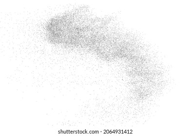 Distressed black texture. Dark grainy texture on white background. Dust overlay textured. Grain noise particles. Rusted white effect. Grunge design elements. Vector illustration, EPS 10.