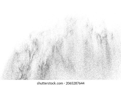 Falsche schwarze Textur. Dunkelgraue Textur auf weißem Hintergrund. Staubüberlagerungen strukturiert. Kornrauschpartikel. Weißer Effekt geröstet. Grunge Designelemente. Vektorgrafik, EPS10.