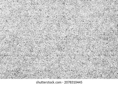 Distressed black texture. Dark grainy texture on white background. Dust overlay textured. Grain noise particles. Rusted white effect. Grunge design elements. Vector illustration, EPS 10.