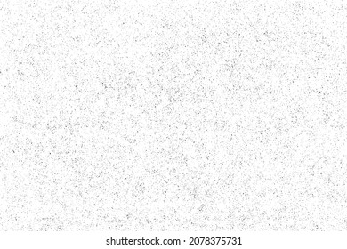 Distressed black texture. Dark grainy texture on white background. Dust overlay textured. Grain noise particles. Rusted white effect. Grunge design elements. Vector illustration, EPS 10.