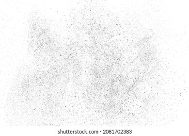 Texture noire en relief. Texture grise foncée sur fond blanc. Découpage de poussière texturée. Des particules de bruit de grain. Effet blanc rouillé. Éléments de design grunge. Illustration vectorielle, EPS10.