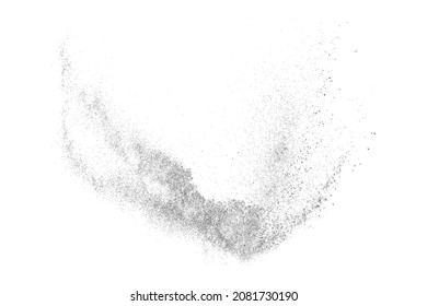 Distressed black texture. Dark grainy texture on white background. Dust overlay textured. Grain noise particles. Rusted white effect. Grunge design elements. Vector illustration, EPS 10.