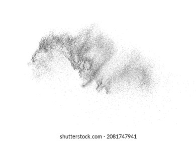 Falsche schwarze Textur. Dunkelgraue Textur auf weißem Hintergrund. Staubüberlagerungen strukturiert. Kornrauschpartikel. Weißer Effekt geröstet. Grunge Designelemente. Vektorgrafik, EPS10.