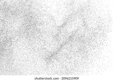 Distressed black texture. Dark grainy texture on white background. Dust overlay textured. Grain noise particles. Rusted white effect. Grunge design elements. Vector illustration, EPS 10.