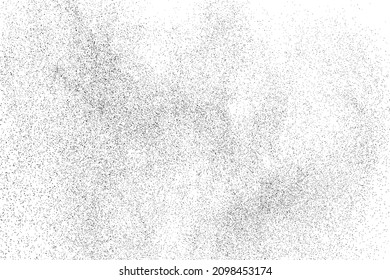 Distressed black texture. Dark grainy texture on white background. Dust overlay textured. Grain noise particles. Rusted white effect. Grunge design elements. Vector illustration, EPS 10.