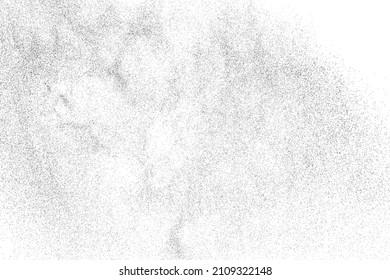 Distressed black texture. Dark grainy texture on white background. Dust overlay textured. Grain noise particles. Rusted white effect. Grunge design elements. Vector illustration, EPS 10.