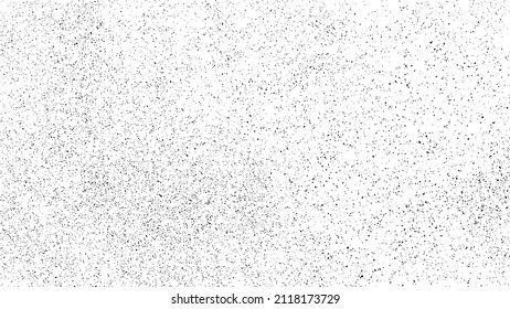 Textura negra angustiada. Textura granulada oscura sobre fondo blanco. El polvo sobrante texturado. Partículas de ruido de grano. Efecto blanco roto. Elementos de diseño gruesos. Ilustración del vector, EPS 10.