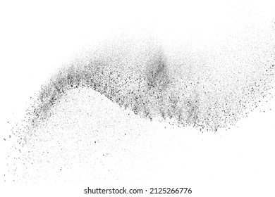 Distressed black texture. Dark grainy texture on white background. Dust overlay textured. Grain noise particles. Rusted white effect. Grunge design elements. Vector illustration, EPS 10.