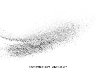 Distressed black texture. Dark grainy texture on white background. Dust overlay textured. Grain noise particles. Rusted white effect. Grunge design elements. Vector illustration, EPS 10.