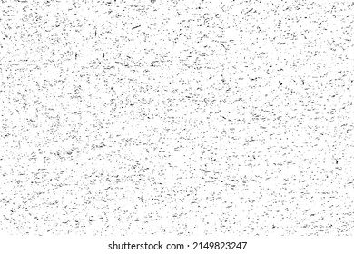 Textura negra angustiada. Textura granulada oscura sobre fondo blanco. El polvo sobrante texturado. Partículas de ruido de grano. Efecto blanco roto. Elementos de diseño gruesos. Ilustración del vector, EPS 10.