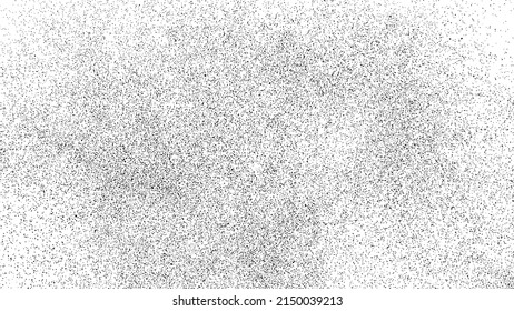 Distressed black texture. Dark grainy texture on white background. Dust overlay textured. Grain noise particles. Rusted white effect. Grunge design elements. Vector illustration, EPS 10.