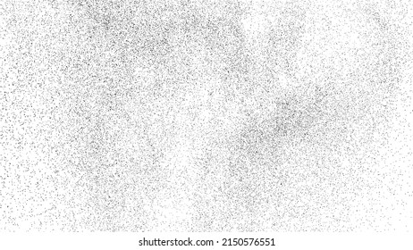 Distressed black texture. Dark grainy texture on white background. Dust overlay textured. Grain noise particles. Rusted white effect. Grunge design elements. Vector illustration, EPS 10.