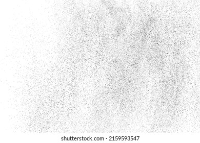 Distressed black texture. Dark grainy texture on white background. Dust overlay textured. Grain noise particles. Rusted white effect. Grunge design elements. Vector illustration, EPS 10.