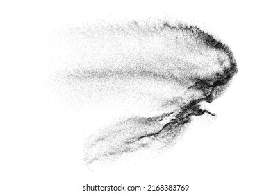 Distressed black texture. Dark grainy texture on white background. Dust overlay textured. Grain noise particles. Rusted white effect. Grunge design elements. Vector illustration, EPS 10.