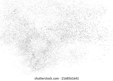 Distressed black texture. Dark grainy texture on white background. Dust overlay textured. Grain noise particles. Rusted white effect. Grunge design elements. Vector illustration, EPS 10.