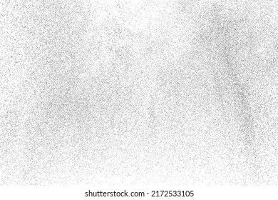 Distressed black texture. Dark grainy texture on white background. Dust overlay textured. Grain noise particles. Rusted white effect. Grunge design elements. Vector illustration, EPS 10.