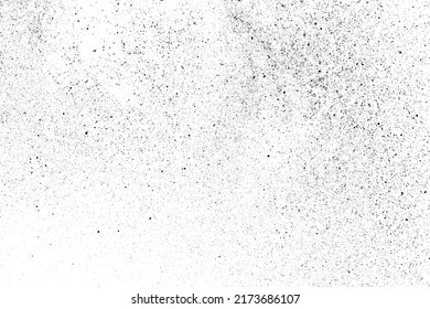 Textura negra angustiada. Textura granulada oscura sobre fondo blanco. El polvo sobrante texturado. Partículas de ruido de grano. Efecto blanco roto. Elementos de diseño gruesos. Ilustración del vector, EPS 10.